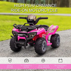 Kids Ride-On ATV with Music - Pink, 18 to 36 Months