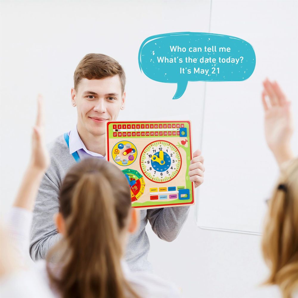 Wooden Calendar - Engaging Learning Tool for Kids