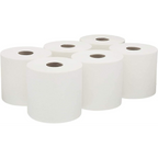 ASPECT Kitchen Rolls Centrefeed (24 Rolls, White) - 2 Ply Embossed Pattern Paper Towels - Strong and Absorbent Tissue Paper - UK Supplier - Wipe Away - for Commercial & Kitchen Use