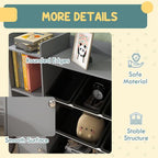 Toy Storage Unit with 8 Removable Bins, Storage Shelves, Cabinet
