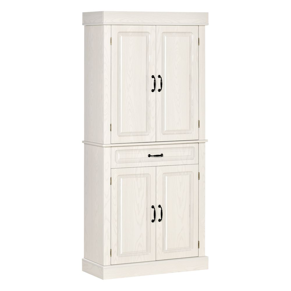 180cm Kitchen Pantry Storage Cabinet Server Food Organizer, White