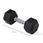 Hex Dumbbells - 2x8kg Set for Home Fitness - Heavy-Duty Metal & Rubber