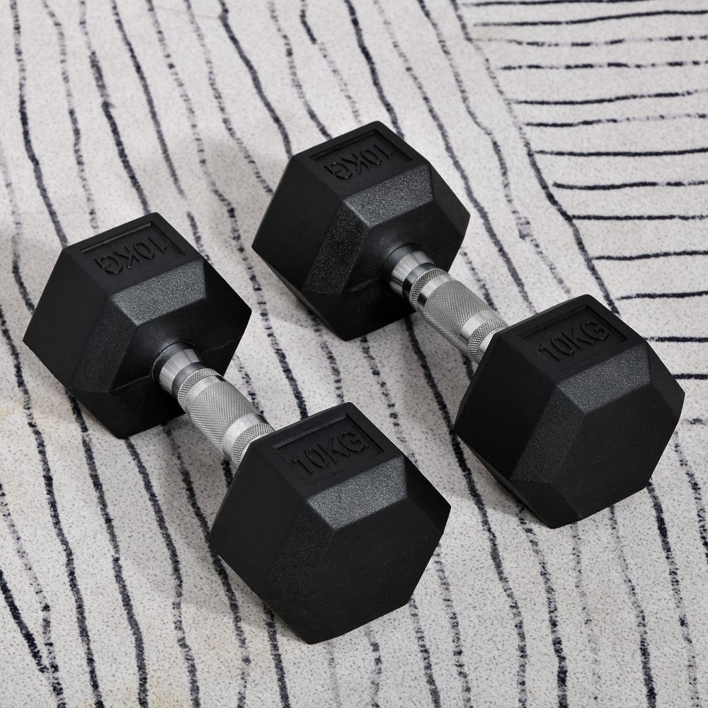 Durable 20kg Hex Dumbbell Set - for Home Fitness