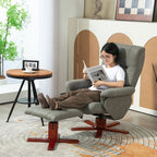 Recliner Chair with Footstool, Backrest Adjustable, Armchair