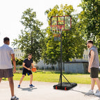 Kids Adjustable Basketball Hoop: Height 1.8-2m, Portable Stand, Wheels
