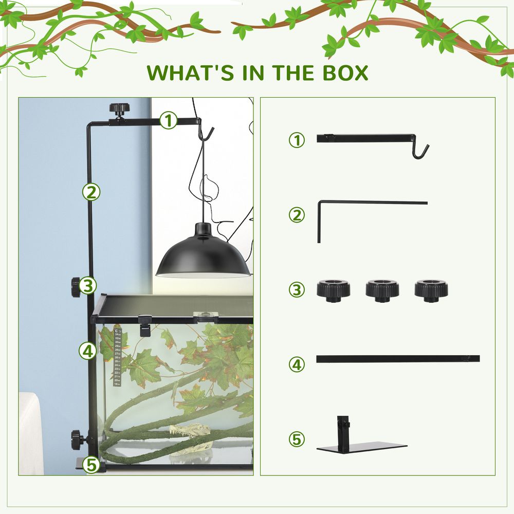 Reptile Lamp Stand: Adjustable, High Quality, Perfect for all Reptiles