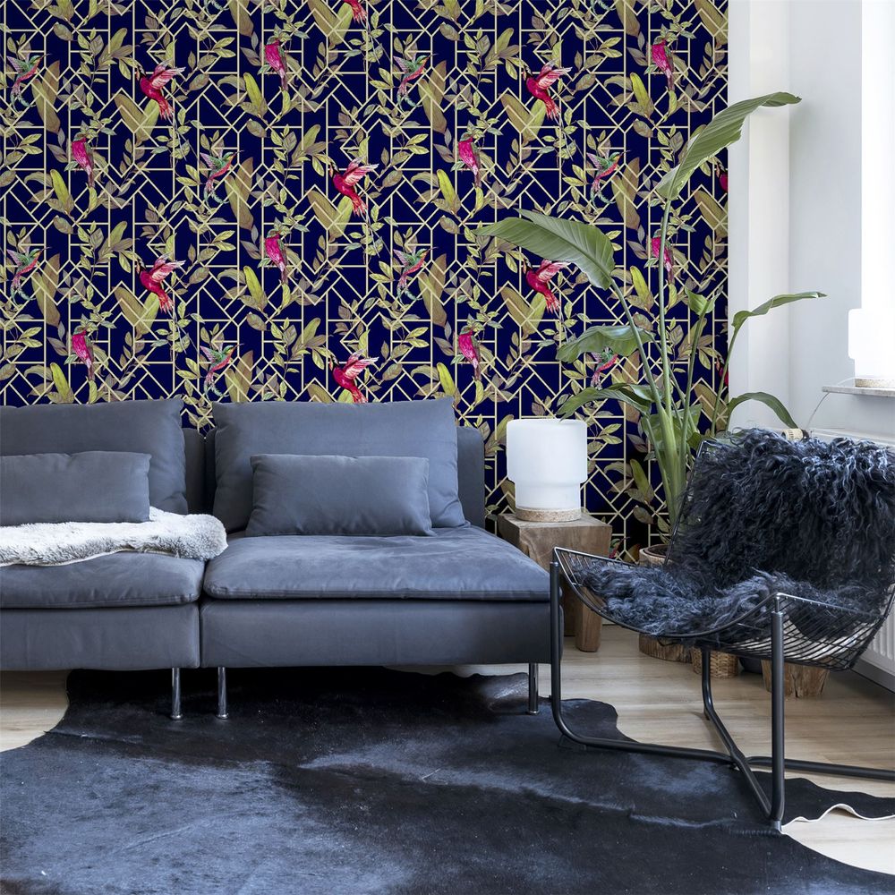 Navy/Gold Tropical Deco - Attention to Detail