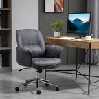 Swivel Computer Office Chair - Mid Back Desk Chair - Deep Grey