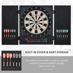 Electronic Dartboard - LED Score Board - 27 Games - Storage Cabinet