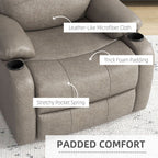 Recliner Armchair - Comfy & Stylish, with Cup Holder