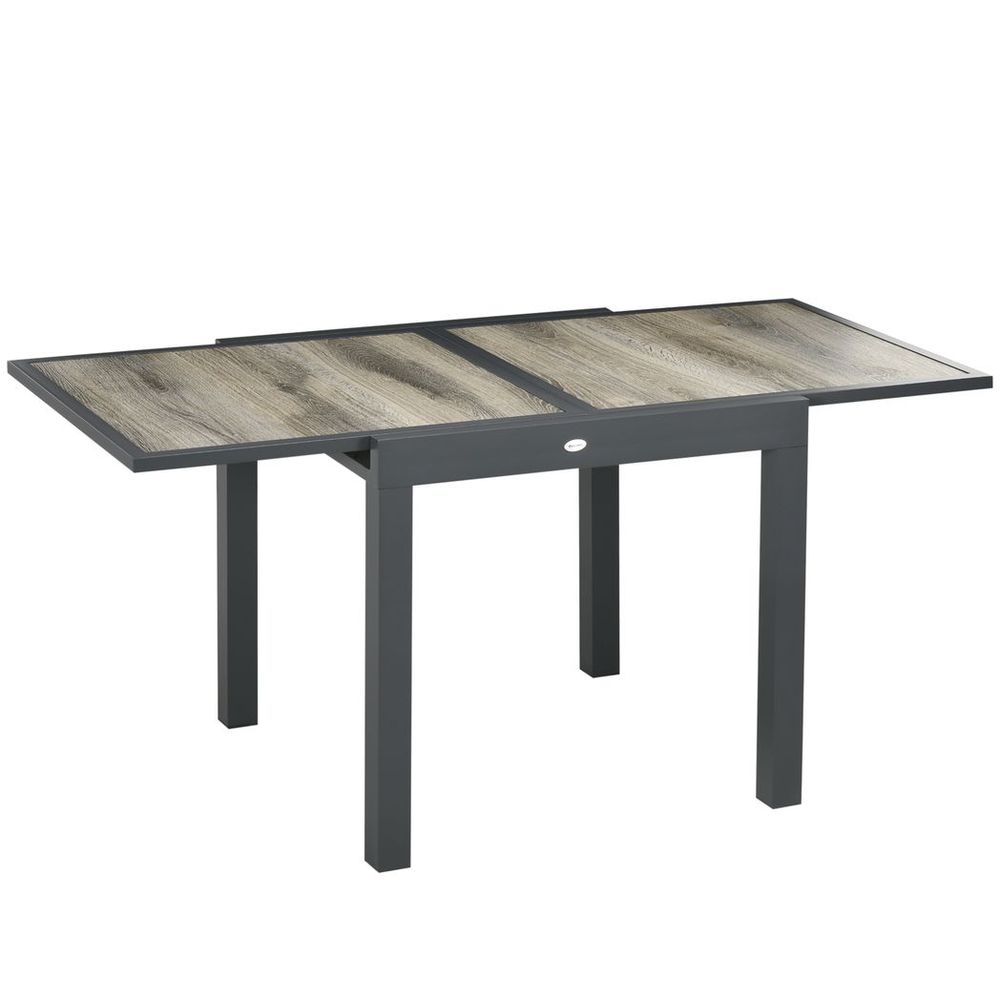 Extendable Outdoor Dining Table - Aluminium Rectangular Patio Table