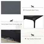Large Pet Cot Portable Dog Cat Sleep Bed Elevated Camping Outdoor Black