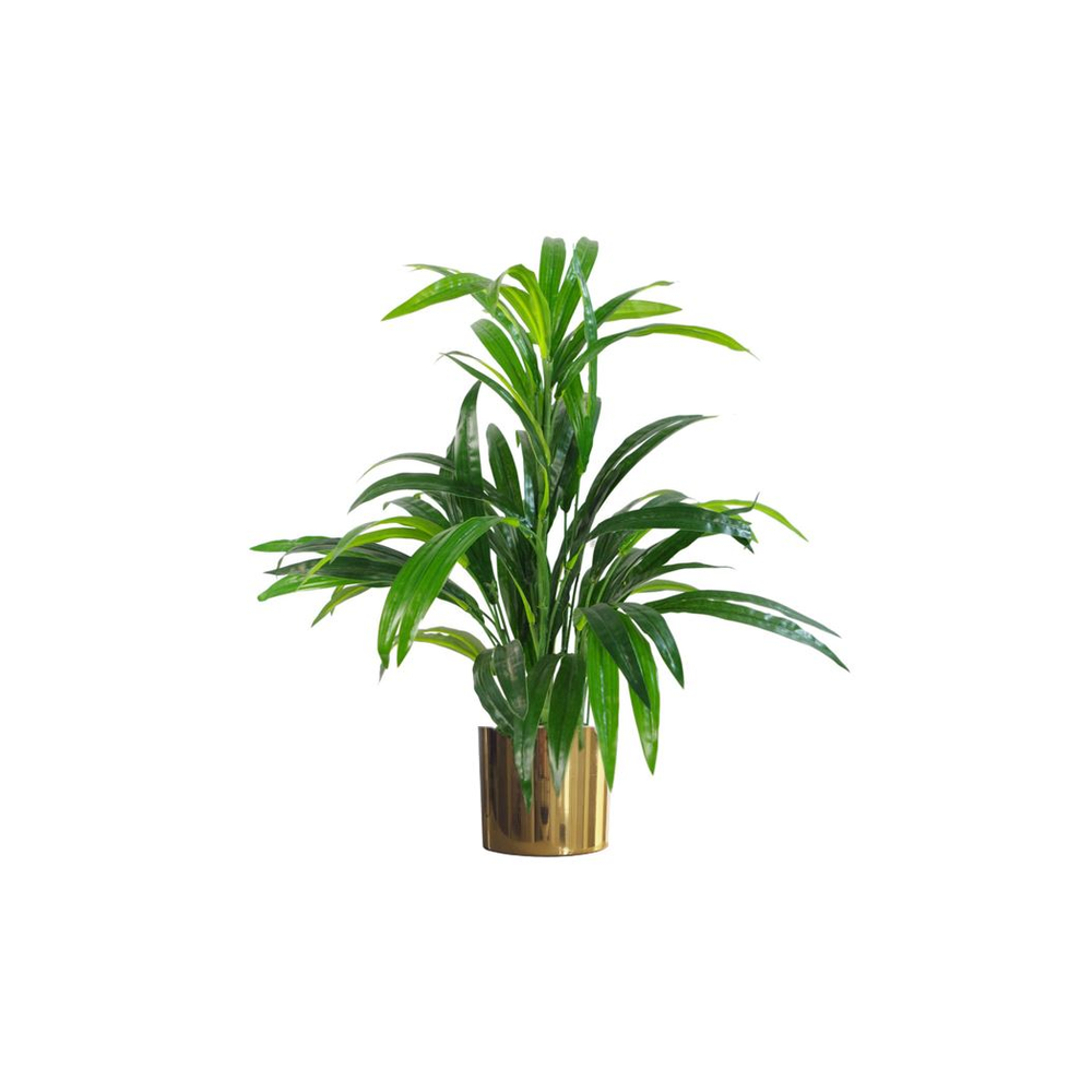 Metal Planter Plant Pot with Polished Gold Finish 20 x 18cm
