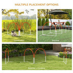 Dog Agility Equipment Set with 4 PCS Weave Pole, Orange