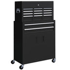 Top Chest and Roller Cabinet Combo Metal Tool Cabinet on Wheels