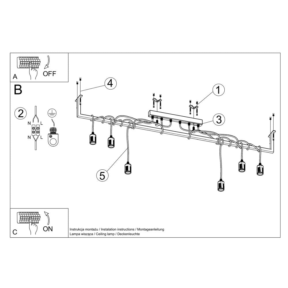 Stunning Salamanca Chandelier: Modern Design, E27, Fabric & Steel