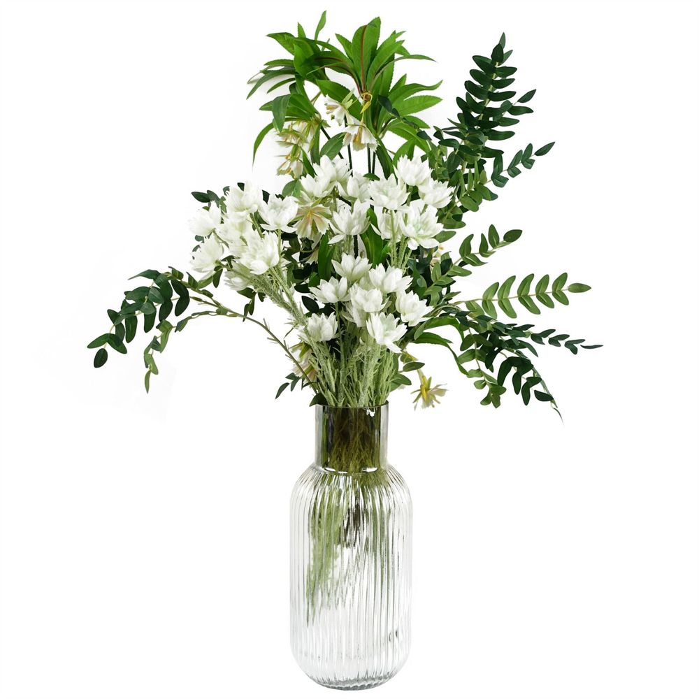 Natural Silk Starflower Stem 6-Pack - 30 Blooms - Beautiful Decorative Flowers