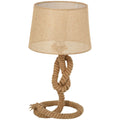Hemp Rope Linen Shade Table Lamp Beige