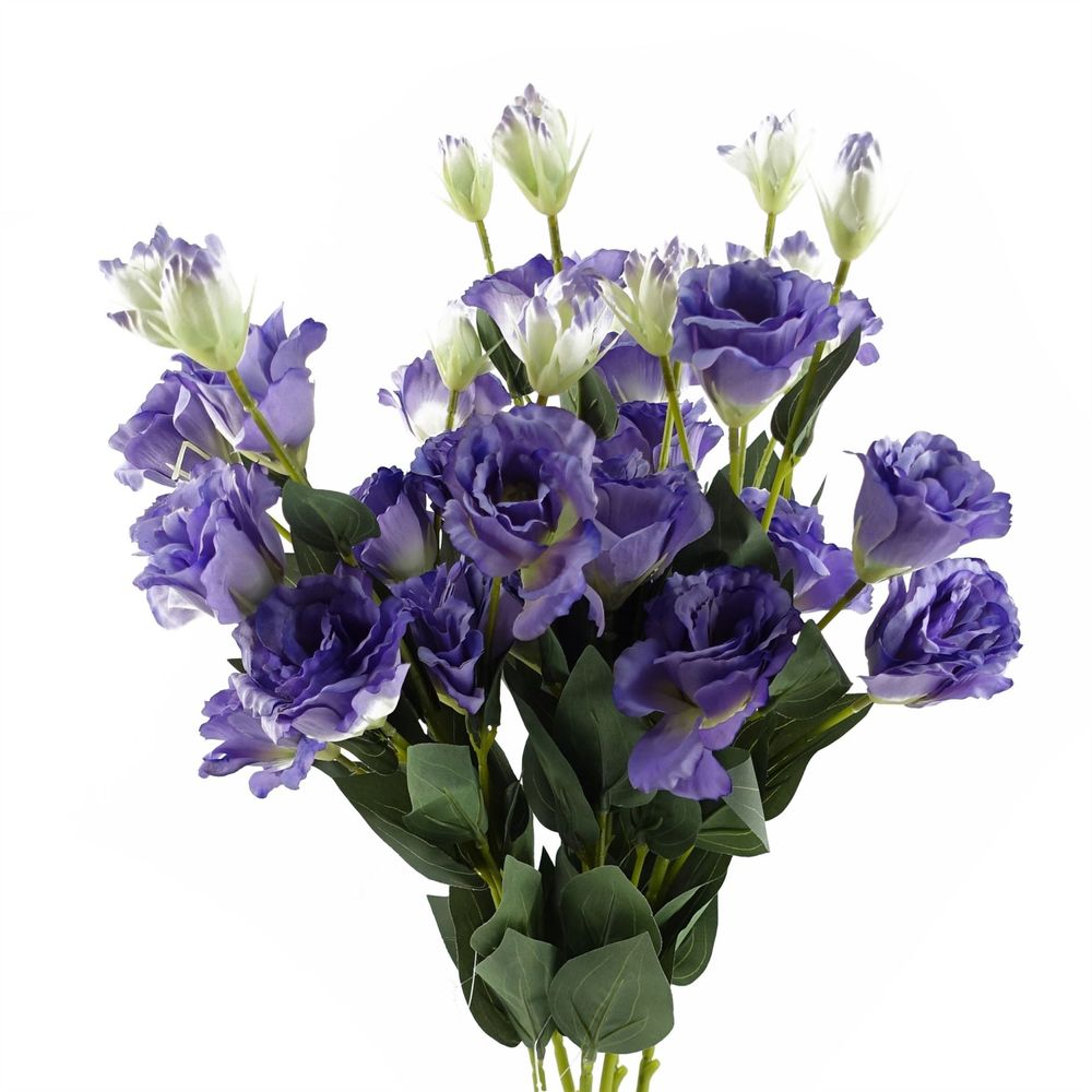 Pack of 6 x 80cm Artificial Purple Wild Rose Stem - 36 Flowers with Each Detail