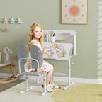 Kids Desk and Chair Set w/ Tiltable Desktop Reading Rack