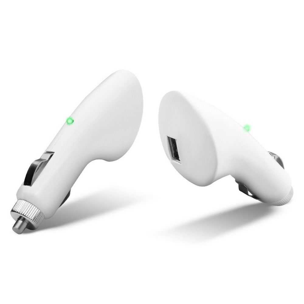 USB Car Charger 1000mA - White