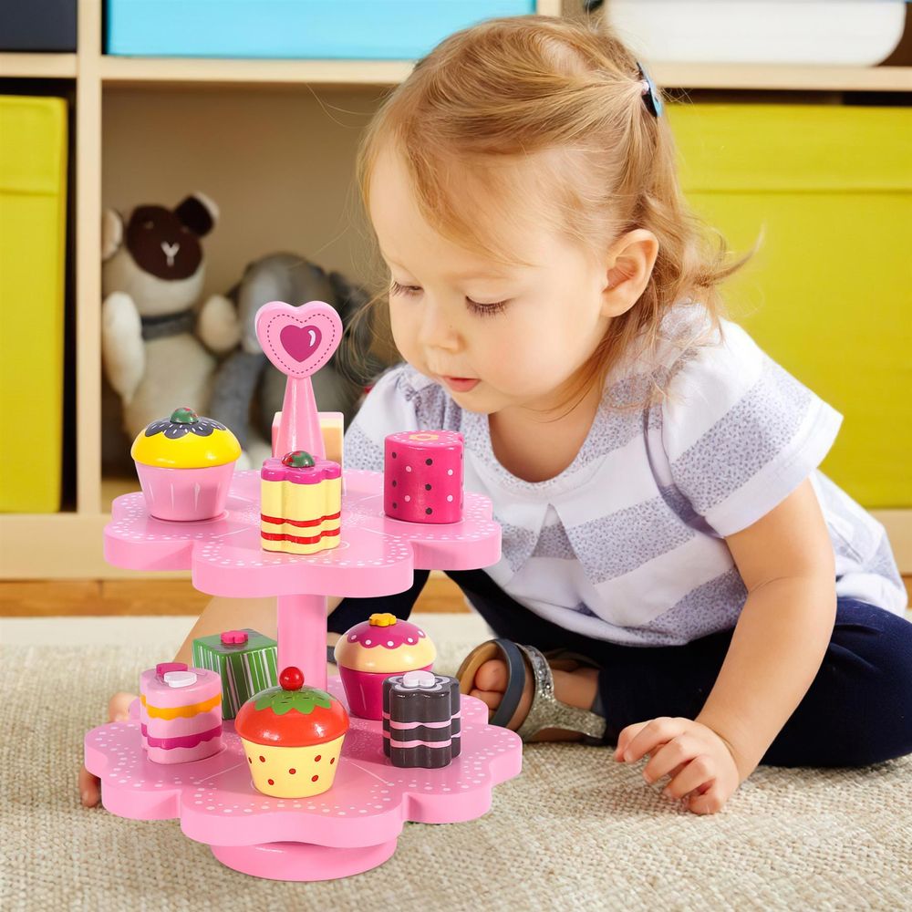Magnetic Cake Stand - Heart: Charming toy for tea parties, role play, and educational development