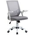 Office Chair, Ergonomic Desk Chair, Executive Computer Chair with 90° Flip-up Armrest and Lumbar Support, Adjustable Height for Home/Office, Grey