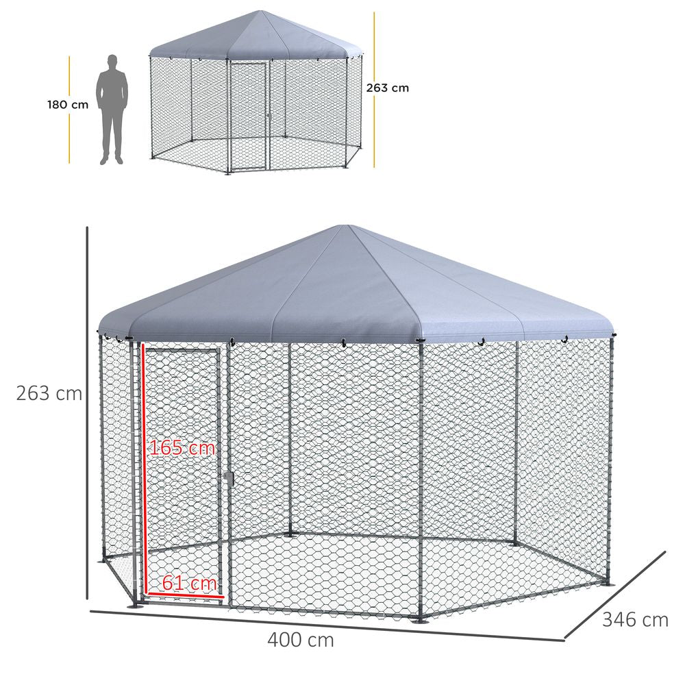 Walk in Chicken Run-10-15 Chickens, Hens, Rabbits, Ducks. Spacious, Covered, Predator-Proof. High-Quality.