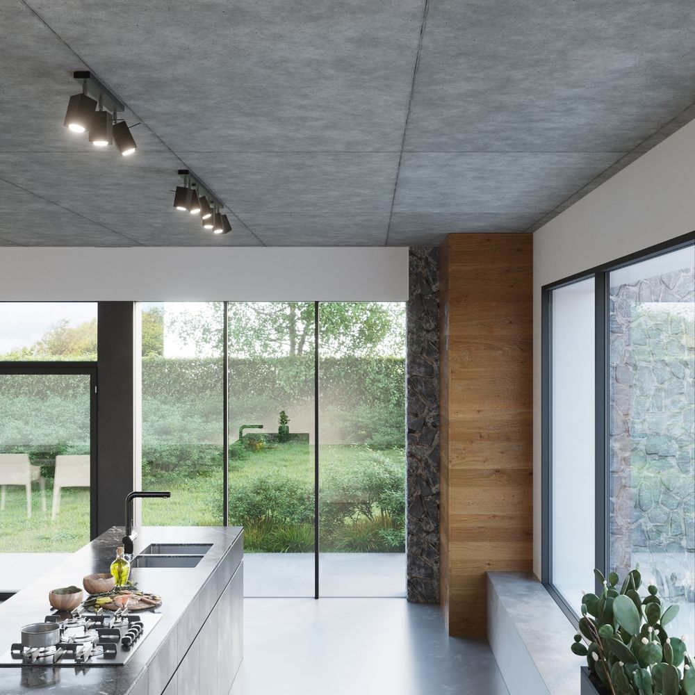 Steel Ceiling Lamp - Modern Design, GU10 Bulb - Industrial Style Décor - Best Value
