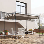 Pergola Sun Shade Cover Roof - Durable & UV-Resistant, Coffee - Fits 3x2.15m Pergola