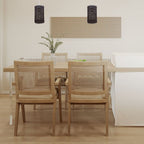 Retro Vintage Rattan Style Lampshade - Easy Fit, 1cm Hole, E27 Base - Barrel Cage Design - for Any Room