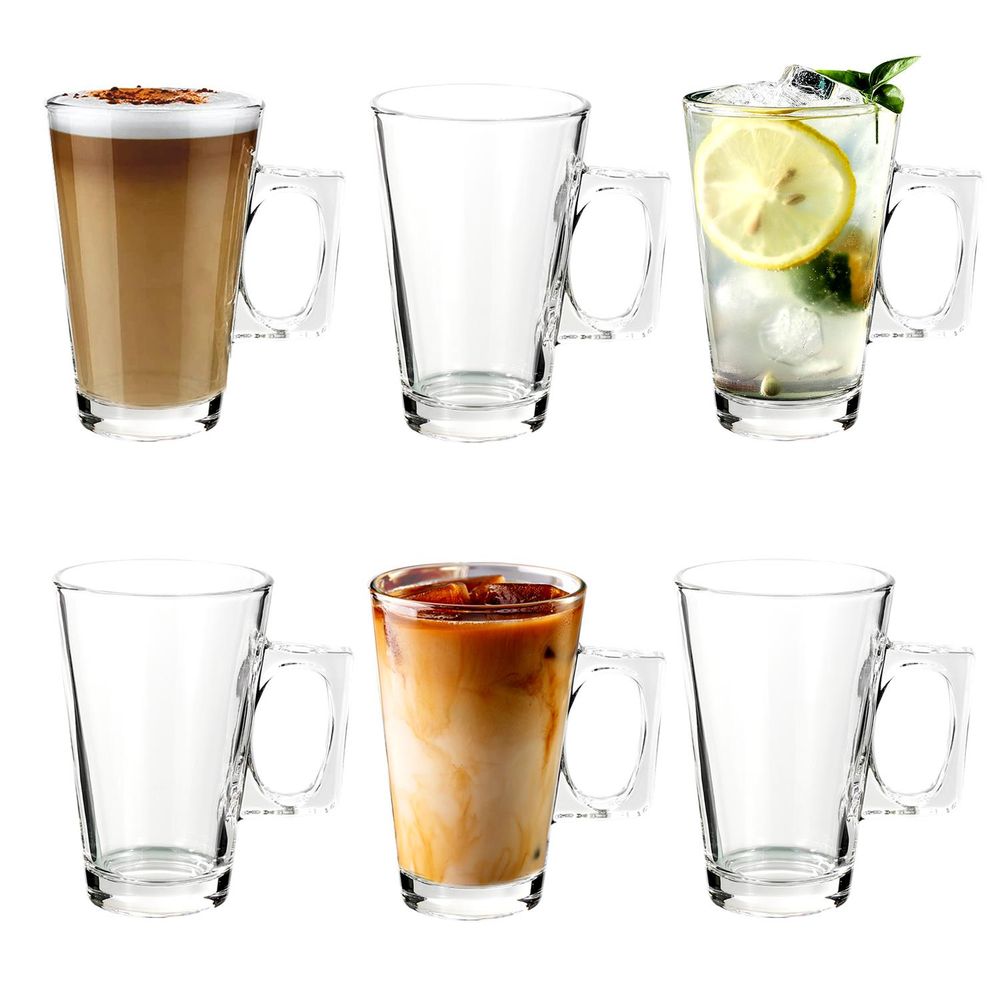 Latte Glasses 6pcs - Serve Hot Drinks with Style