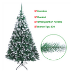 7FT Spray White PVC Christmas Tree 870 Branches Artificial