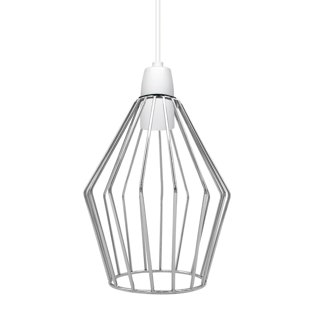Modern Vintage Chrome Industrial Metal Rustic Lampshade Vintage Light