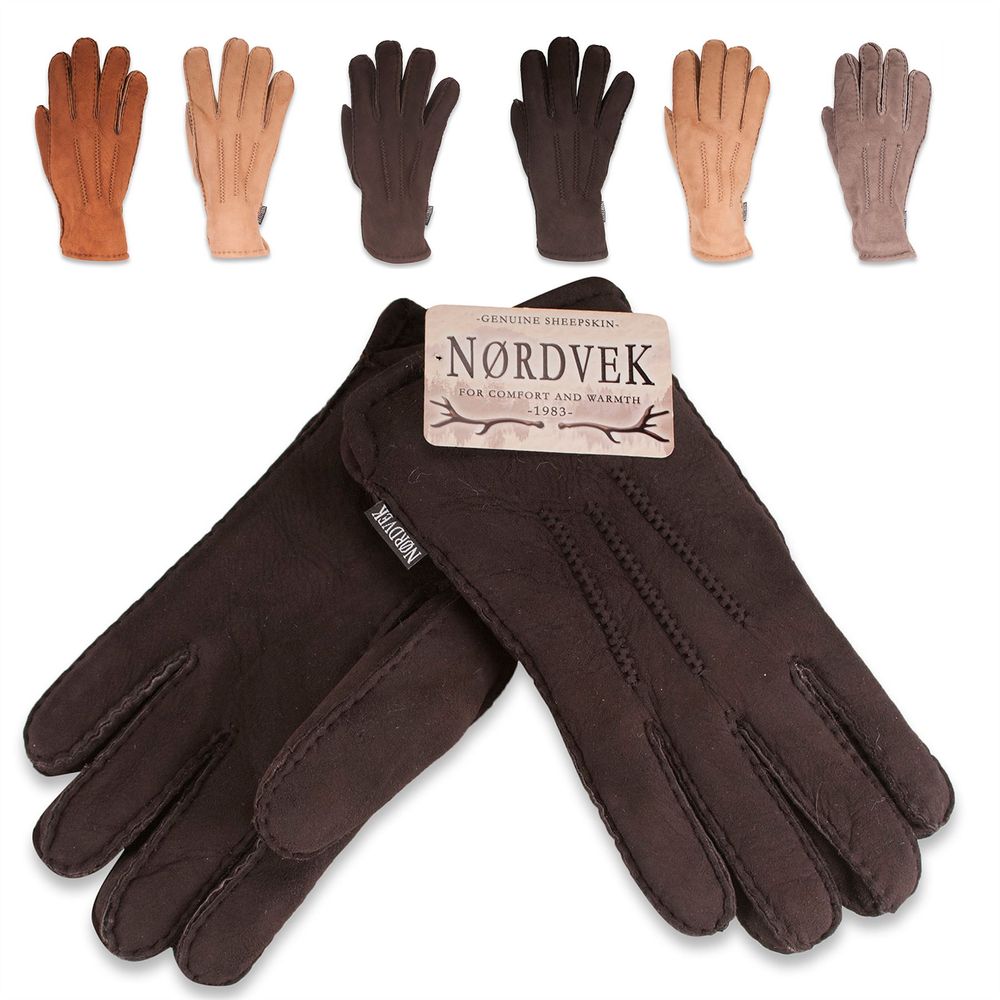 Mens Sheepskin Gloves With 3 Point Design - 306-100