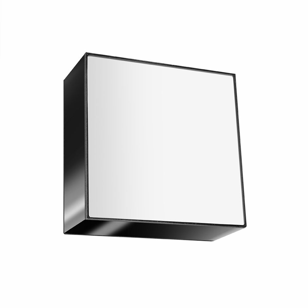 Black Square LED Wall Lamp for Modern Homes, Loft Design, E27
