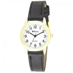 Ladies Classic Leather Strap Watch - Clear Easy Read Dial - Quality Quartz Movement