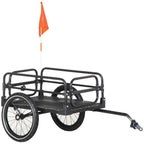 Bike Trailer Wagon with Suspension, 2 Wheels - Durable, Foldable, Black