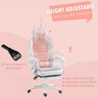 Gaming Chair: Removable Rabbit Ears, Pink