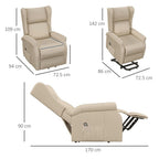Power Lift Chair for the Elderly Fabric Recliner Armchair w/ Remote Beige