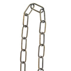 Yellow Brass Light Chain for Chandeliers - 38mm x 16mm