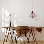 Single Red Vintage Industrial E27 Ceiling Hanging Light Cage Shade Loft Style Metal Ceiling Pendant Lamp