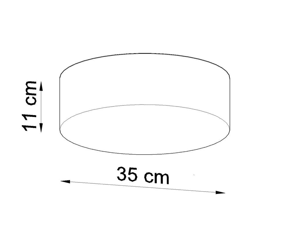ARENA 35 Black Round Ceiling Lamp - Loft Design LED E27 - Lighting Solution