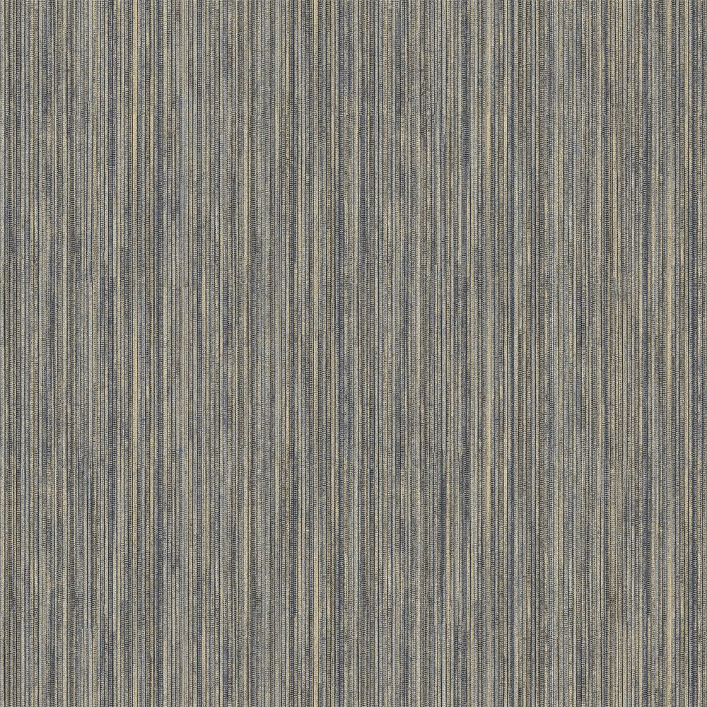 Japandi Grasscloth Navy Gold Wallpaper - Elegant Design