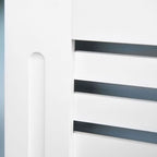Modern Radiator Cover Cabinet Slatted Design MDF White Medium