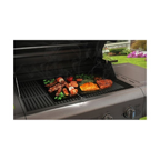 Non-Stick BBQ Grill Mat (40 x 33 cm) - Universal Barbeque Baking Oven Liners Reusable and Dishwasher Safe Indoor Outdoor BBQ Cooking Mats for Charcoal Electric Gas Grill Kitchen Ovens - Black