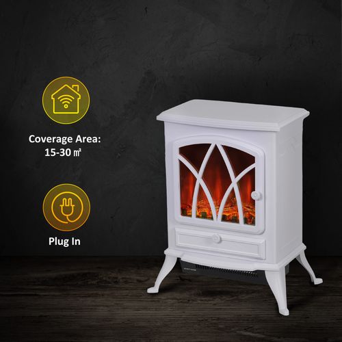 Freestanding Fireplace Flame Effect Electric Heater Log Burning