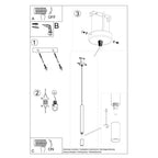 Modern Pendant Lamp - Steel & Glass - G9 - Stylish Design