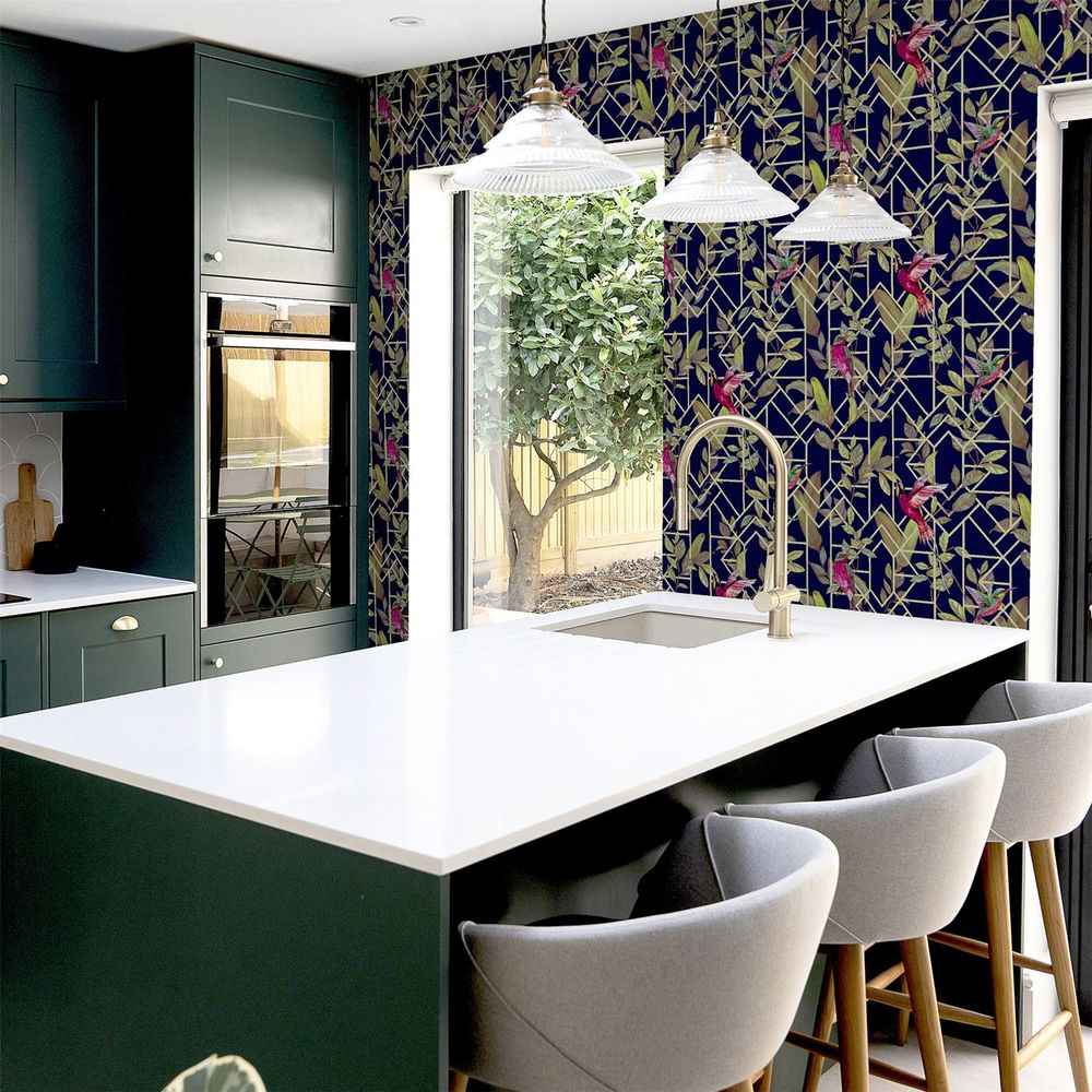 Navy/Gold Tropical Deco - Attention to Detail