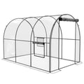 3 x 2 x 2m Polytunnel Greenhouse with Door, Windows, Steel Frame